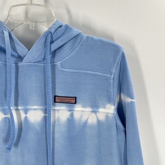 Vineyard Vines Blue Tie Dye Shep Hoodie Oversized Small Preppy Coastal Classic - Picture 3 of 6